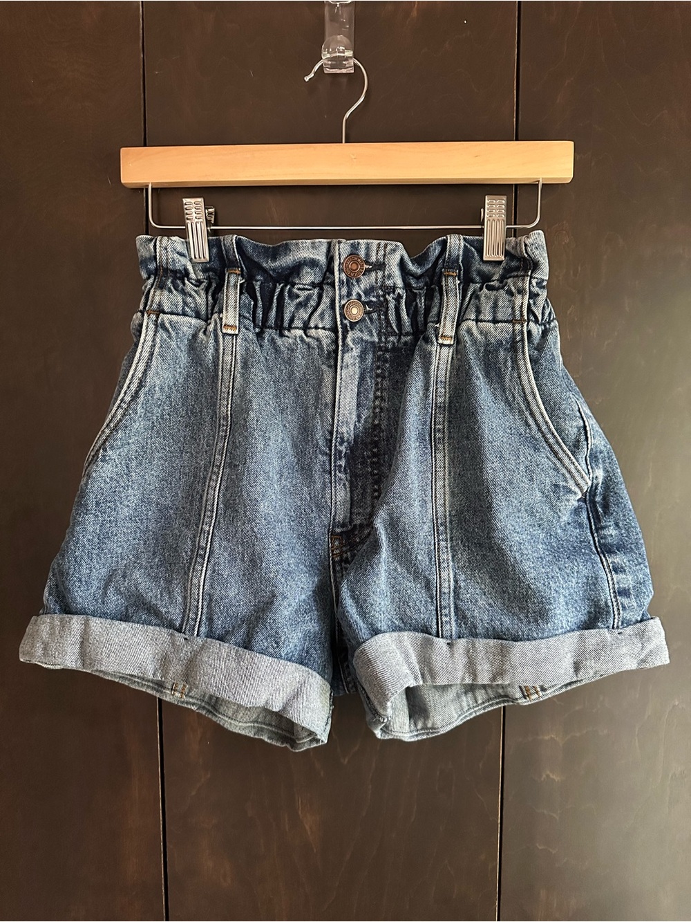 Abercrombie & Fitch 80’s Paperbag Ultra High-Rise Denim Short